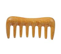 VICASKY pettine di legno pettine a denti larghi per mossi setola dente pettini Largo pettine per a denti larghi pettine da parrucchiere e da massaggio Bosso Marrone chiaro