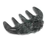 VICASKY Pettine in giada, per il cuoio capelluto, pettini, giada, massaggiatore per la testa, giglio, massaggiatore per capelli
