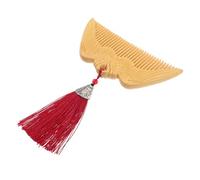 VICASKY Pettine in Legno Portatile Statico con Denti Design Angeli Inciso Pettine Massaggiante Compatto per Districare e
