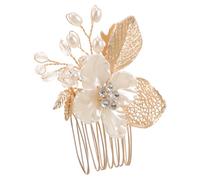 VICASKY Pettine per capelli da sposa con design a foglia, colore oro, per fermaglio decorativo per capelli, matrimoni e occasioni speciali, durevole ed elegante