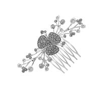 VICASKY Pettine per capelli da sposa con perle e design per accessori da sposa per spose e damigelle d'onore, accessorio per capelli lucido per feste