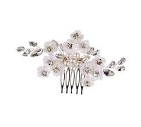 VICASKY Pettine per capelli da sposa con perline e disegni floreali accessori da sposa in filo di rame e polimeri per occasioni speciali come fidanzamenti serali e altro ancora