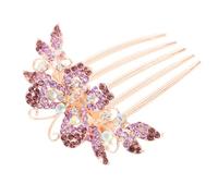 VICASKY Pettine per capelli diamantato per donne, diademi di matrimonio, per la sposa, copricapo da sposa, in metallo, viola