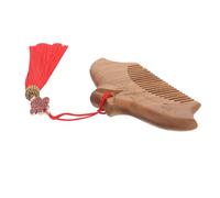 VICASKY Pettine per capelli in legno di sandalo con morbido pettine da massaggio portatile per la del cuoio capelluto per parrucchieri, piccola borsa durevole e pratico