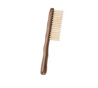 VICASKY Pettine per capelli in legno di sandalo naturale con dentatura a doppia fila, antistatico per capelli ricci e spessi, facile da usare