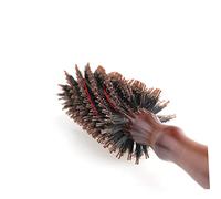 VICASKY Pettine rotondo per capelli con manico in legno, per acconciature lucide e setose, design a spirale per districare efficacemente e massaggiare il cuoio capelluto, ergonomico e antistatico