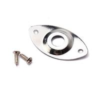 VICASKY Piastra Jack per Chitarra Ovale Dentellata in Ferro Nichelato con Viti, Presa Jack di Ingresso per Chitarra Elettrica e Basso, Accessorio di Ricambio Resistente per Pickup