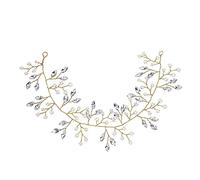 VICASKY Piccola fascia con strass manuale twist perla fascia per capelli da sposa accessorio per la decorazione di nozze festa (oro)