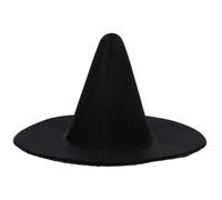 VICASKY Piccolo cappello da strega per Halloween, mini cappello decorativo per bambole e animali domestici, in raso nero, per feste e progetti, versatile, utilizzabile per idee decorative creative