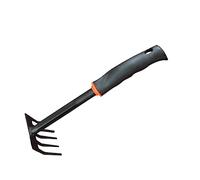 VICASKY Piccolo rastrello da giardino a mano Mini strumento da giardino con breve tritatutto per spazi ristretti per diserbo e lavorazione