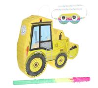 VICASKY Pinata Escavatore Giallo in per Feste Compleanno con Bastone e Benda Decorazione Divertente per Party con Caramelle Adatta e Speciali