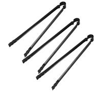 VICASKY Pinze per Barbecue in Ferro 3 Pezzi Nero Resistente al Calore per Gestione Carbonella Facile Perfette per Braci e Fuochi da Campo