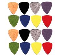 VICASKY Plettri per chitarra media in feltro, set da 16 pezzi, per ukulele, plettro per chitarra, materiale di lana, impugnatura comoda