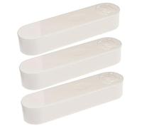 VICASKY Porta Cotton Fioc 3 Pezzi Scatola Portaoggetti Decorativa a Forma Di Orsetto Bianco Compatta Per Cotton Fioc, Perline e Piccoli Oggetti, Organizer Da Appoggio Per Bagno e Cucina