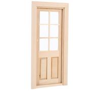 VICASKY Porta della casa delle bambole fai da te non dipinta Porta in miniatura realistica per la casa delle bambole con aggiunta per decorazioni e progetti in miniatura
