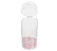 VICASKY Porta Pennelli da Trucco in Plastica di Scatola Trasparente per Pennelli e Strumenti per Trucco con Perle Organizer per Cosmetici e Accessori Personali