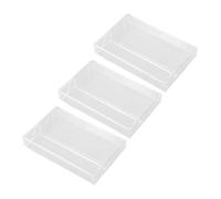 VICASKY Portacassette in Plastica Trasparente Rigida, Scatola Organizer da Scrivania per Custodia Audiocassette Vuote, Supporto per Registratore a Cassette, Set 3 Pezzi per Collezionisti