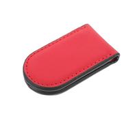 VICASKY Portafoglio in PU Rosso Multiple Fessure e Fermasoldi Integrato | Superficie Liscia e Design Vuoto, per Carte da Visita e Uso Lavorativo, Forma Compatta per Branding Aziendale