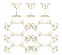 VICASKY Portafoto da Tavolo per Laurea a Forma di Cappello di Dottorato in Metallo Dorato, Set da 15 Clip Portamemo e Segnaposto per Eventi, Decorazioni per Feste di Diploma e Ricevimenti