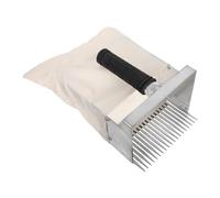 VICASKY Raccoglitore Manuale Mirtilli in Acciaio con Rastrello Denti Strumento Ergonomico per Raccolta Efficiente di Piccoli Frutti Come Mirtilli e Datteri Attrezzo da Giardino per