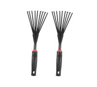 VICASKY Rastrello da Giardinaggio a Mano 9 Denti Set 2 Pezzi con Impugnatura Antiscivolo Plastica e Acciaio per Giardino Cortile e Fattoria