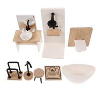 VICASKY Realistico Miniatura Bagno Puntelli Per Casa Doll Scala 112 Mini Bagno Bagno Doccia Modello Casa Delle Bambole Set Mobili