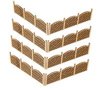 VICASKY Recinzione Decorativa Superficie Liscia e Resistente per Micro Paesaggi 8 Pezzi in Legno per Artigianato e Mini Fattorie