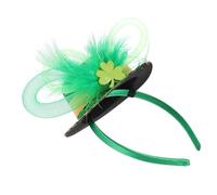 VICASKY Rete Management Cappello Fascia per capelli St Patricks Day Cappello Bandeau Fasce per le donne St Patricks Day Costumi per le donne St Patricks Day Fermagli per capelli con piuma artificiale