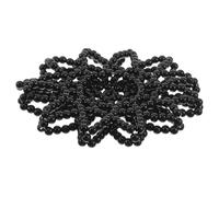 VICASKY Retina Per Intrecciata Con Perle Copertura Per Panino Fatta a Mano All'uncinetto Ciocca Di Retine Per Con Perle Reti Per Perla Artificiale Black