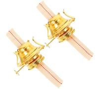 VICASKY Ricambio Stoppino per Lampada ad Olio in Ferro Color Oro, 2 Pezzi, Design Semplice e Lavorazione Fine, per Lampada Cherosene Vintage e Uso Pratico Stili Multipli