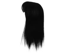 VICASKY Riempire la superiore della testa parrucca toppers per lisci per le donne copricapo topper per posticci per le donne parrucche da topper fibra chimica Nero