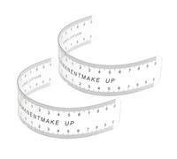 VICASKY Righello Per Sopracciglia Curvo e Stencil Guida Professionale 2 Pezzi in Plastica Nera Per Mappatura Precisa, Strumento Per Modellare Sopracciglia Adatto a Uso Domestico e Professionale