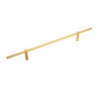 VICASKY Ringhiera in Lega di Alluminio Dorata per Portabottiglie, Kit Balaustra Dritta da 50 Cm Accessori per Cantinetta Vino, Protezione Sicurezza e Design Europeo per Mobili e Librerie