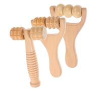 VICASKY Rullo per massaggi in legno, per massaggiare la schiena, pedana e massaggiatore per il collo, in legno naturale, per massaggio e rilassamento, terapeutico