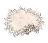 VICASKY Runner da Tavolo in Pizzo Ovali Decorativi Copritavolo per Matrimoni e Feste Tovaglia Elegante per Tavoli da Pranzo e Mobili Adatto per Casa Ristoranti e Banchetti