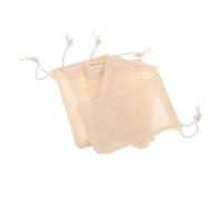 VICASKY Sacchetto Per Sapone Esfoliante in Rete Naturale in Sisal 5 Pezzi Con Coulisse, Rete Schiumogena Salvagoccia Per Bagno e Viaggio, Supporto Piccolo Per Sapone Corpo e Viso