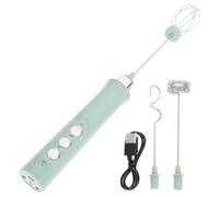 VICASKY Sbattitore Elettrico Portatile Ricaricabile Montalatte Mini 1200mah in Abs e Acciaio Inox Verde per Bevande Calde e Fredde