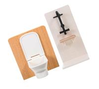 VICASKY Scala Bagno con Wc e Doccia Accessori in Legno e Plastica Resistenti e Sicuri per Gioco