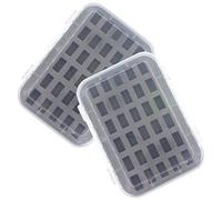 VICASKY Scatola da 2 pezzi, 30 griglia, organizzatore per polveri di filo interdentale, organizzatore per la conservazione di fili bobine, contenitore per bobine, riga inferiore, semplice spugna