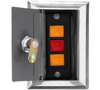 VICASKY Scatola di Comando Pulsante per Porte Avvolgibili, Argento, | Controllo Manuale Nascosto, Installazione Salvaspazio, Uso Semplice, per Garage e Negozi, Aspetto Essenziale Colore Casuale