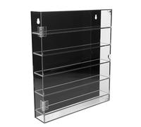 VICASKY Scatola Espositiva Acrilica Trasparente Base Nera 260X300X50Mm per Macchinine Giocattolo e Action Figure Contenitore Portaoggetti Multiuso per Vetrina da Tavolo per Collezioni