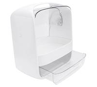 VICASKY Scatola Portaoggetti Per Cosmetici Piccola Quadrata in Acrilico Trasparente, Organizer Multiuso Per Camera Da Letto e Bagno Maniglia, Contenitore Porta Trucchi Compatto Per Casa e Toeletta