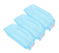 VICASKY Scatola Portaoggetti per la Conservazione dei Farmaci Blu 30X135 CM Set da 3 Contenitori Impilabili Organizer Pillole Portamedicinali per Uso Domestico e Clinico