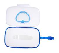 VICASKY Scatola Portatile per Salviettine Umidificate per Bebè in Pp Blu, Facile Uso una Mano, per Culla e Borsa da Viaggio