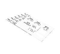 VICASKY Scheda Scrittura Braille in Acrilico Per Non Vedenti Assistenza Braille Affidabile e Per Riconoscimento Monetario Strumento Accessibilità Per Shopping e Operazioni Bancarie