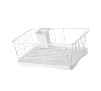 VICASKY Scolapiatti Multifunzione in Ferro Cestello Staccabile Bianco | Organizzatore per Stoviglie e Utensili, Design Drenante Leggero, Facile da Pulire per Cucina Ordinata
