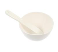 VICASKY Set 1 Ciotola Maschera Viso 500ml in Pp Bianco Bastone per Miscelare, Facile da Pulire e Forma Rotonda, per Uso Domestico e Salone di Bellezza