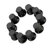 VICASKY Set 10 Manopole Nere in Plastica per Potenziometro, Accessori di Controllo Volume per Macchine Elettriche, Manopole Rotanti per Regolazione Audio Professionale