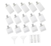 VICASKY Set 18 Pezzi Sacchetti per Emulsioni da Viaggio 30/50/100 Ml Imbuto e Etichette Impermeabili Sacchetti Portaoggetti per Oli Essenziali e Lozioni per Viaggi e Uso Quotidiano