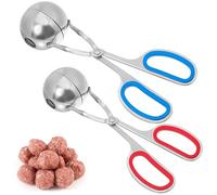 VICASKY Set 2 Pezzi Clip per Polpette in Acciaio Inox 304 Paletta per Polpette di Carne Superficie Antiaderente Strumento Compatto e Leggero per Cucina Domestica e Preparazione di Cake